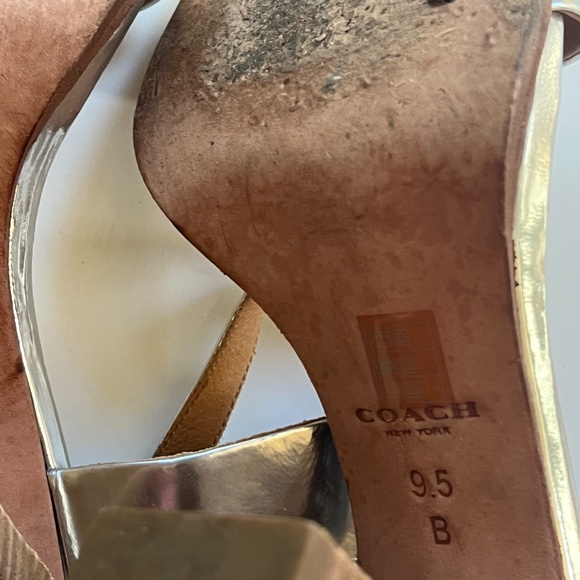 Coach Lexey Silver Metallic Sandal Women's Size 9.5 - Picture 5 of 6